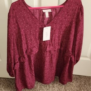 Burgundy Blouse Size XXL from Target